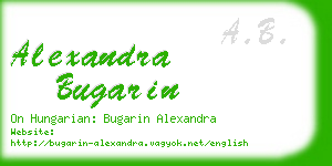 alexandra bugarin business card
